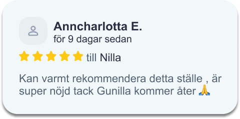 Omdöme från kund hos Vägen till hälsa